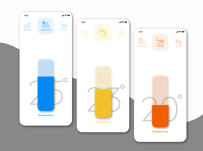 Daily UI 007 - Thermometer Settings app challenge daily ui daily ui challenge design settings temperature thermometer uidailychallenge