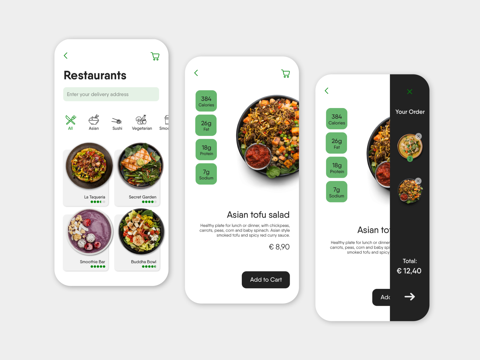 Food Delivery App by Kata Scheder on Dribbble