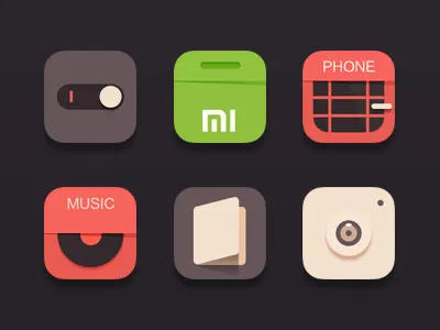 MIUI-2d1 camera connact icon market miui music phone setting