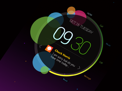 Bubble bubble colorful date time widget