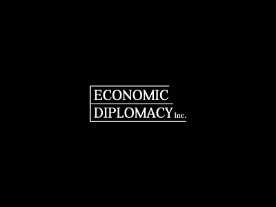 Economic Diplomacy diplomacy economic inc logo typography book