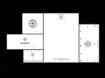 Renkei Lab brand bussines card design envelope icon kosovo logo note pleuratbytyqi stationery switzerland typography world zyreinternational