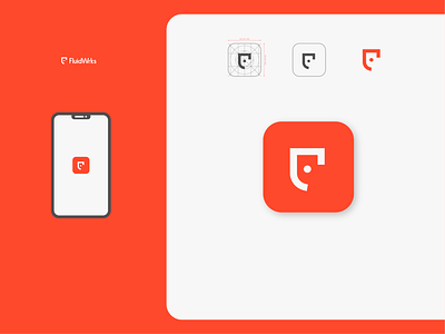 FluidWrks - App Icon app app icon branding clean design flat graphic design icon illustrator logo mark minimal simple ui vector