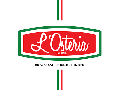 L'Osteria Jakarta identity indonesia italian italy jakarta logo restaurant
