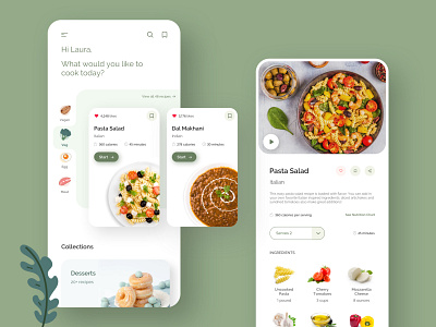 Recipe app cooking app design flatdesign recipe app ui ux uxdesign visual design