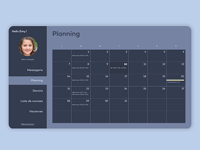 Family Planner for computer account app calendar calendar ui dailyui design family planner planning product ui ux web