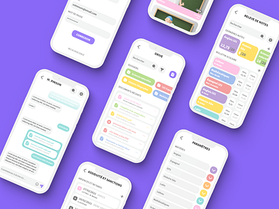 School+ app branding design mobile app product project ui ui design