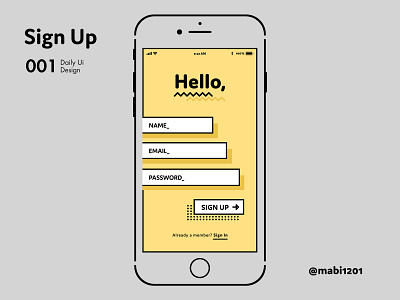 Daily UI / #001 / Sign Up