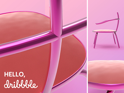 Hello Dribbble chair firstshot hello industrial industrialdesign