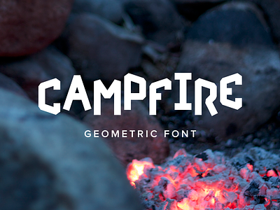 Campfire campfire font geometric typography