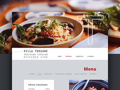 Italian restaurant webdesign