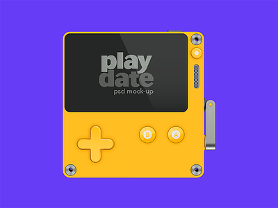 playdate Mock-up console date download free game gameboy gaming handheld mock-up mockup object panic play playdate psd
