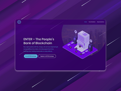 Blockchain project design flat minimal ui vector web website