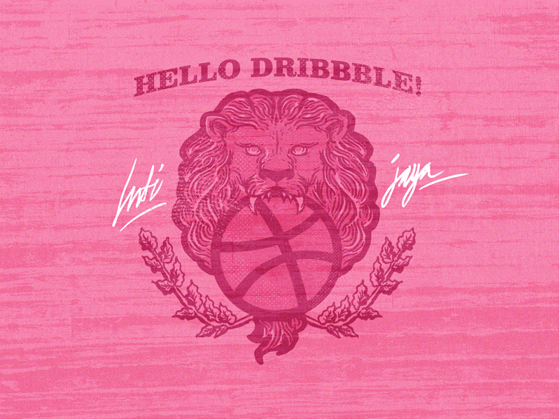 Hello Dribbble! animal branding debut hello dribbble illustration logo retro badge typography vintage vintage badge