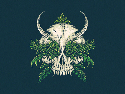 Forest Devil album artwork illustration merch design poster art retro badge skull tees tshirt design