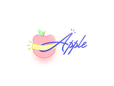 Healthy Apple app blue design icon illustration logo ui uiux vector white