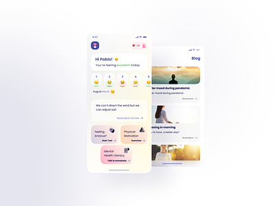 Mental Health Literacy android app delightful design health ios menta health mental mental health literacy smooth ui uiux ux