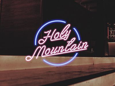 Holy Mountain Logo americana logo neon photography typography vintage