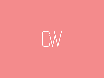 CW Monogram flat identity initials logo minimal monogram typography