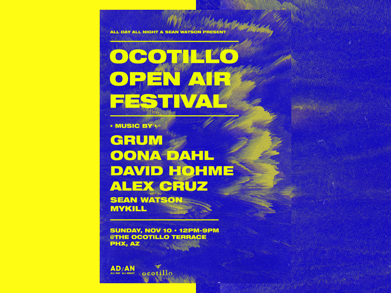 Open Air Phoenix print print design abstract two tone dance music poster concert flyer festival poster festival