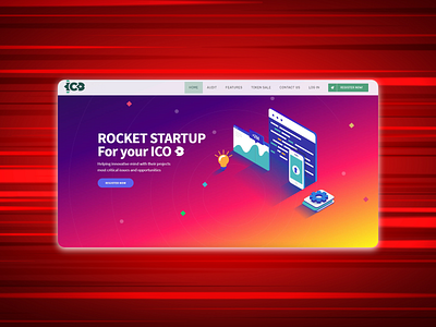 ICO landing page ico startup landing page ui web