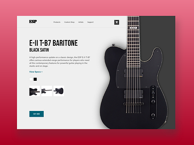 ESP Guitar product page branding ecommerce product page productpage ui ui design uidesign ux uxdesign webdesign
