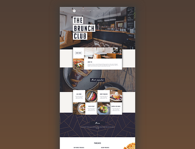 The Brunch Club website branding food logo menu ui ui design uidesign ux uxdesign webdesign