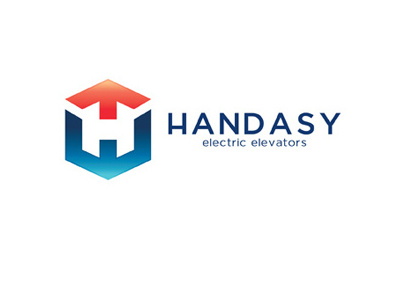 Handasy Elevators logo - branding corporate design electric elevators flat icon identity logo