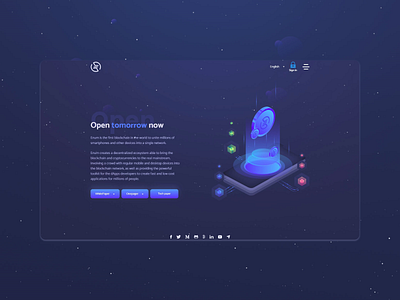 Crypto project crypto landing page ui vector web