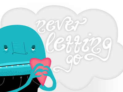 Never Letting Go - Valentine's Day Card illustration love valentines day