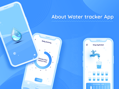 Water Tracker App app branding design icon illustration logo typography ui ux vector