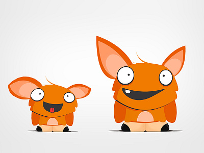 Cute Sibling Monsters animal character character design creature cute design graphic illustrator simple