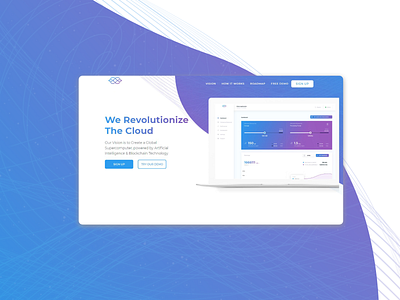 Blockchain product landing page