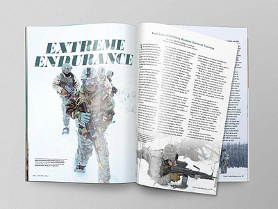 Extreme Endurance adobe indesign army army national guard indesign layout design magazine print design