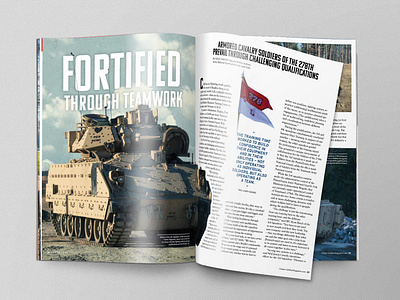 Fortified Through Teamwork adobe indesign army army national guard design indesign layout design magazine print design