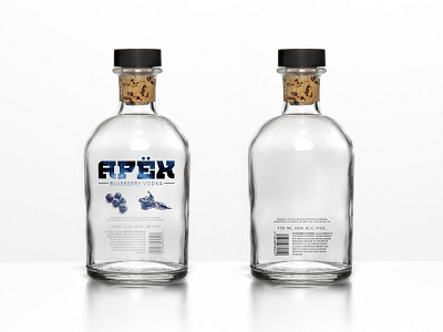 Apex Vodka branding design illustration layout logo