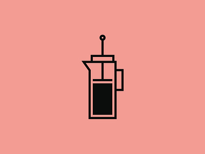 French Press adobe illustrator branding caffeine coffee design french press illustration logo vector