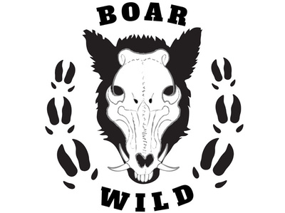 Vepr animal boar illustration scull silhouette vector wild