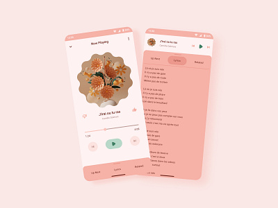 Android 12 Music Player android app design android12 appdesign google materialyou musicapp pastel uiux youtubemusic