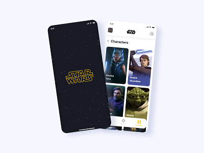 Star Wars App android app design appdesign jedi starwars uiux