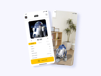 Star Wars App (AR) android app design appdesign ar augmented reality bad batch clone wars jedi mar r2d2 star wars uiux vr