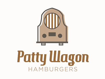 Patty Wagon Hamburgers branding identity logo mark pattywagon redesign