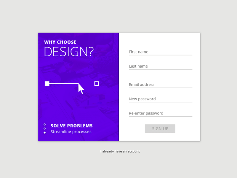 Daily UI #1: Sign Up
