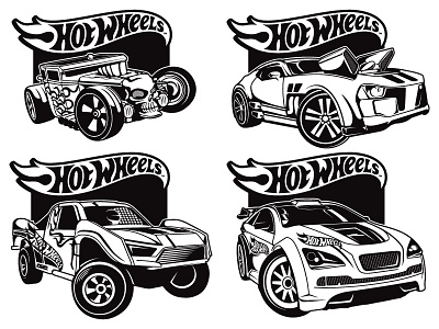 Hot Wheels Style Guide Illustrations badge crest hot wheels toys