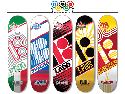 Plan B Olympic Series action sports graphics plan b plan b skateboards skateboard skateboard graphics skateboards
