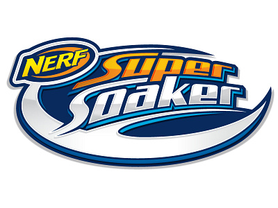 Nerf Super Soaker Rebrand branding logo nerf