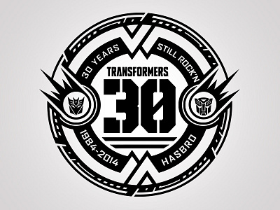 Transformers 30 Year Badge badge circle crest logo toys transformers
