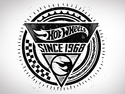 Hot Wheels Badge action sports badge circle crest hot wheels logo