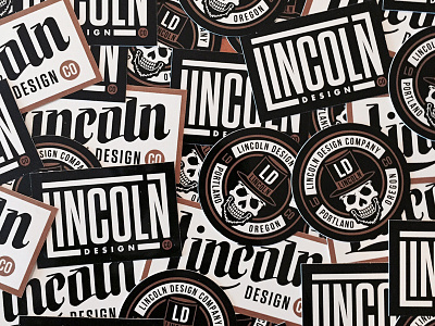 LINCOLN Design Co. agency black branding design studio logo square type
