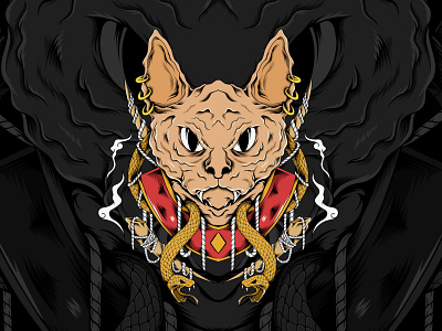 Spinx adobe illustrator artwork cat cats cover art design illustration logo spink vector vector illustration vectorart
